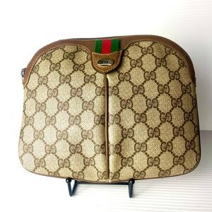 Authentic Gucci Beige and Brown Crossbody Bag
